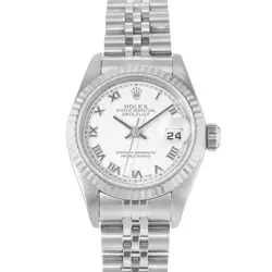 ROLEX DATEJUST 26 79174 26MM WHITE ARABIC STEEL JUBILEE LADIES WATCH