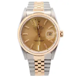 ROLEX DATEJUST 36MM 16233 CHAMPAGNE DIAL JUBILEE BRACELET TWO TONE