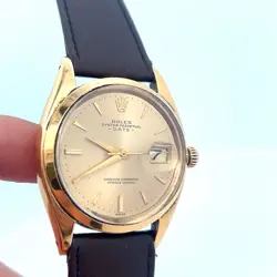 ROLEX OYSTER PERPETUAL DATE 14KT GOLD MODEL 1500