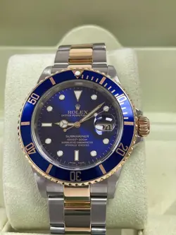 FS: ROLEX SUBMARINER DATE 40MM SS/18K BLUESY 16613LB MINT + WARRANTY D SERIAL