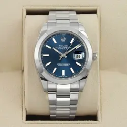 ROLEX DATEJUST 41MM 126300 BLUE INDEX OYSTER