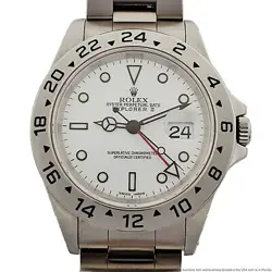 AWESOME ROLEX EXPLORER II 16570 OYSTER PERPETUAL DATE MENS WATCH BOX PAPERS