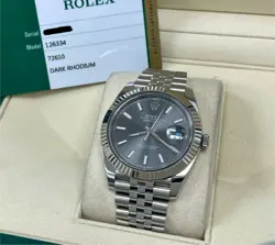ROLEX DATEJUST 126334 DARK RHODIUM DIAL JUBILEE BRACELET BOX AND CARD 2020