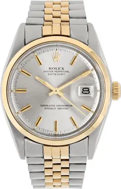 ROLEX DATEJUST 1600    STAINLESS STEEL    SILVER DIAL 36MM    AUTOMATIC WATCH