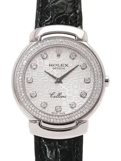 ROLEX CELLINI CELLISSIMA DIAMOND 6681/9 SILVER MEN'S USED WATCH #8107