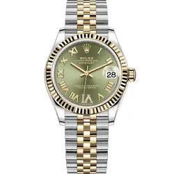 2025 ROLEX DATEJUST 31MM OLIVE GREEN DIAMOND 6 JUBILEE BAND 278273 UNWORN