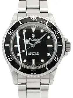 ROLEX SUBMARINER NO DATE 5513 BLACK CASE SIZE 40MM MEN'S USED WATCH #8157