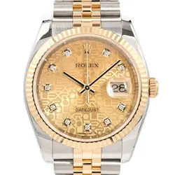 ROLEX DATEJUST 116233G YELLOW CASE SIZE 36MM MEN'S USED WATCH #8287