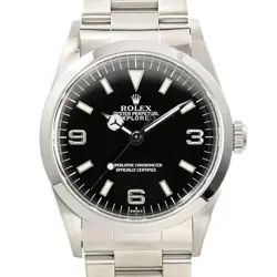ROLEX EXPLORER I 14270 BLACK CASE SIZE 36MM MEN'S USED WATCH #84747