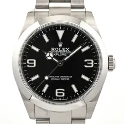 ROLEX EXPLORER 40 224270 BLACK CASE SIZE 40MM MEN'S USED WATCH #8167