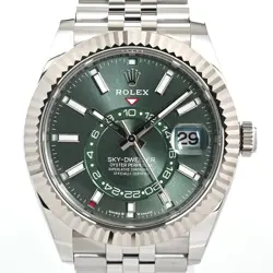 ROLEX SKY-DWELLER 336934/J GREEN MEN'S USED WATCH #8107