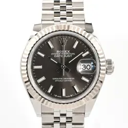 ROLEX DATEJUST 28 279174/J GRAY CASE SIZE 28MM LADIES USED WATCH #8107
