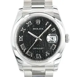 ROLEX DATEJUST 116200 BLACK CASE SIZE 36MM MEN'S USED WATCH #82147