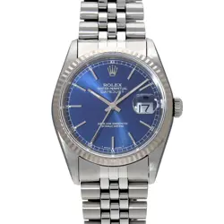 ROLEX DATEJUST 16234 BLUE CASE SIZE 36×36MM MEN'S USED WATCH #821057