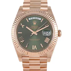 ROLEX DAY-DATE 40 OLIVE GREEN DIAL WATCH 228235