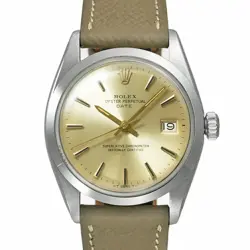 ROLEX OYSTER PERPETUAL 1500 GOLD CASE SIZE 34MM X 34MM MEN'S USED WATCH #85337