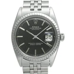 ROLEX DATEJUST 1603 BLACK CASE SIZE 36MM X 36MM MEN'S USED WATCH #81127