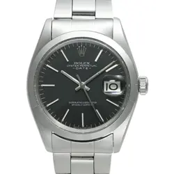 ROLEX OYSTER PERPETUAL DATE 1500 BLACK MEN'S USED WATCH #84337