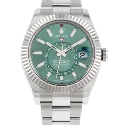 ROLEX SKY-DWELLER MINT GREEN DIAL WATCH 336934