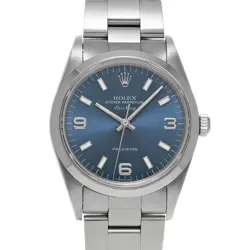 ROLEX AIR KING 14000M BLUE CASE SIZE 34×34MM MEN'S USED WATCH #82137