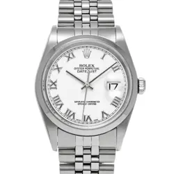ROLEX DATEJUST 16200 WHITE CASE SIZE 36×36MM MEN'S USED WATCH #82397
