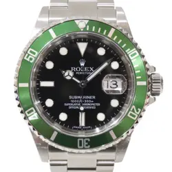 ROLEX SUBMARINER DATE 16610LV BLACK CASE SIZE 40MM MEN'S USED WATCH #85157