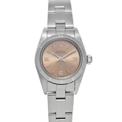 ROLEX OYSTER PERPETUAL 76030 PINK CASE SIZE 24×24MM LADIES USED WATCH #8157