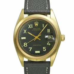 ROLEX OYSTERDATE 6694 BLACK CASE SIZE 34MM X 34MM MEN'S USED WATCH #8187