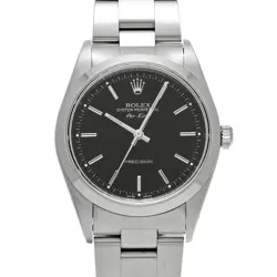 ROLEX AIR KING 14000M BLACK CASE SIZE 34×34MM MEN'S USED WATCH #83137