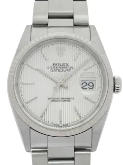 ROLEX DATEJUST 16234 SILVER CASE SIZE 36MM MEN'S USED WATCH #831057