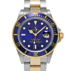 ROLEX SUBMARINER DATE 16613 BLUE CASE SIZE 40×40MM MEN'S USED WATCH #82347