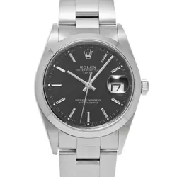 ROLEX OYSTER PERPETUAL DATE 15200 BLACK WATCH 684244