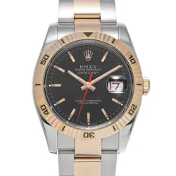 ROLEX DATEJUST TURN-O-GRAPH 116261 BLACK WATCH 683629
