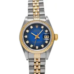 ROLEX DATEJUST 69173G BLUE GRADIENT/DIAMOND WATCH 681055