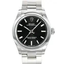 ROLEX OYSTER PERPETUAL 31 277200 BLACK CASE SIZE 31MM LADIES USED WATCH #81157