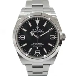 ROLEX EXPLORER 1 39MM 214270 BLACK MEN'S USED WATCH #84217