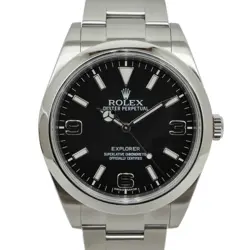 ROLEX EXPLORER I 214270 BLACK MEN'S USED WATCH #83217