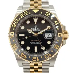 ROLEX GMT-MASTER II 126713GRNR BLACK MEN'S USED WATCH #8207