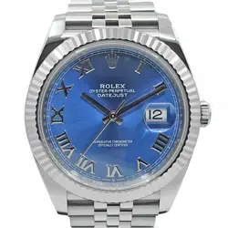 ROLEX DATEJUST 41 126334 BLUE USED WATCH #82207
