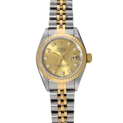 ROLEX DATEJUST 69173G CHAMPAGNE/DIAMOND WATCH 684302