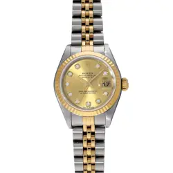 ROLEX DATEJUST 79173G CHAMPAGNE/DIAMOND WATCH 684284