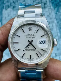 Stunning Rolex Datejust 16200 A Serial 1999 Silver Dial Oyster Bracelet Look!