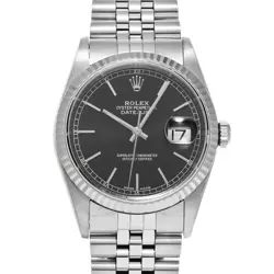 ROLEX DATEJUST 16234 BLACK WATCH 684285