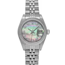 ROLEX DATEJUST 79174NG BLACK SHELL/DIAMOND WATCH 685479