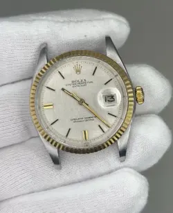 VINTAGE STEEL AND GOLD 36 MM ROLEX DATEJUST REF. 1601 CIRCA 1967