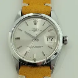 ROLEX OYSTER PERPETUAL DATE REF 1500 35MM MENS VINTAGE AUTOMATIC 1960S RA609B