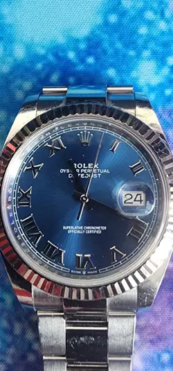 ROLEX DATEJUST  STAINLESS STEEL BLUE DIAL (READ DESCRIPTION)