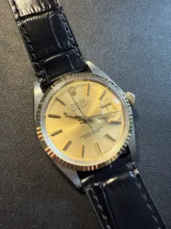 UNPOLISHED ROLEX DATEJUST CHAMPAGNE MEN'S WATCH - 16013