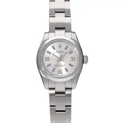 ROLEX OYSTER PERPETUAL 26 176200 SILVER WATCH 686820
