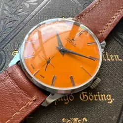 ROLEX MARCONI STAINLESS STEEL ORANGE DIAL 1920 IN GOOD WORKING CONDITION